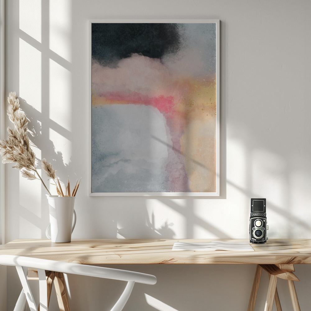  Billow Wall Artwork In White Floating Frame
