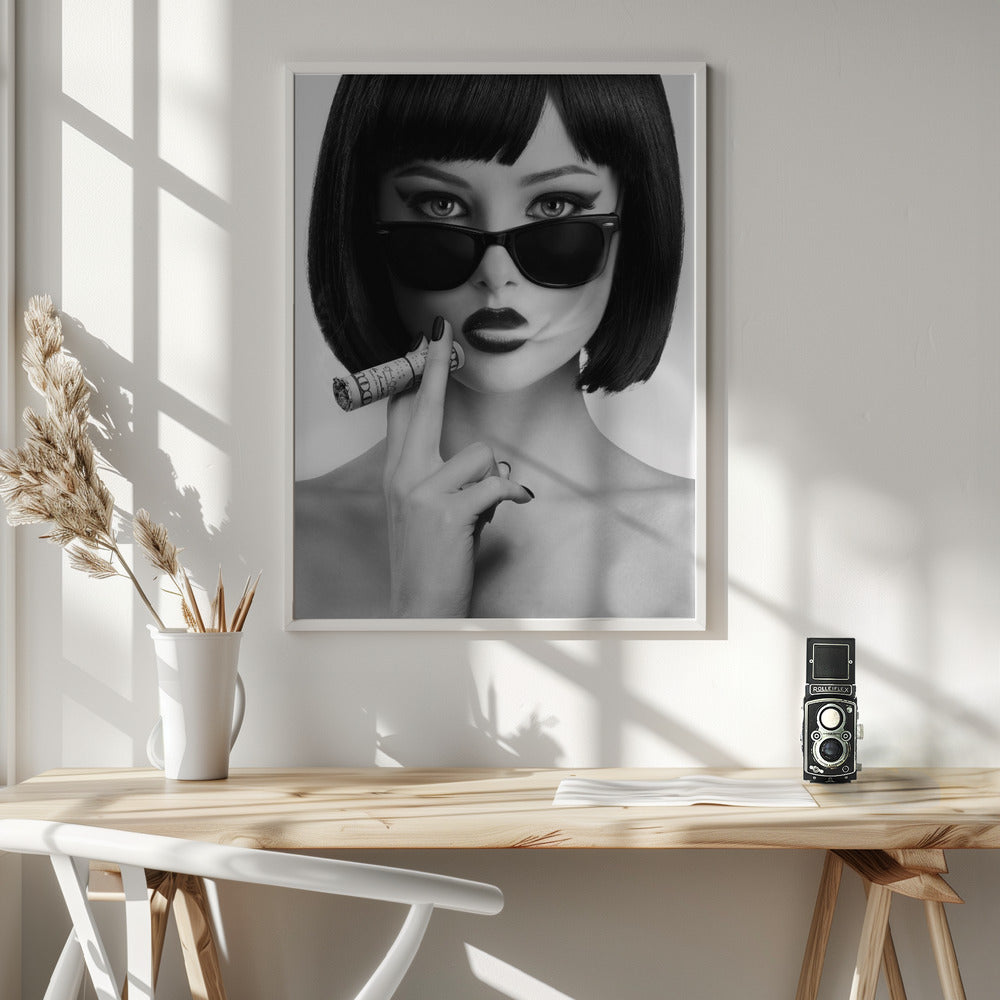  Smoke This Wall Artwork In White Floating Frame