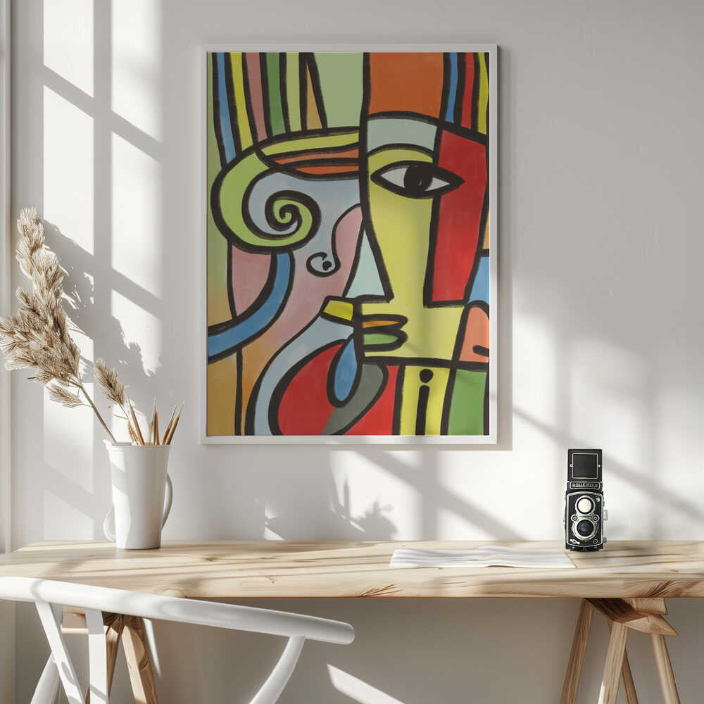 Wall art Colorful Geometric Shapes And Bold Lines