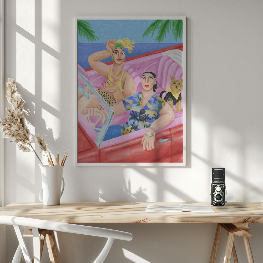  La Classe AÃŒâ‚¬ Palavas Wall Artwork In White Floating Frame