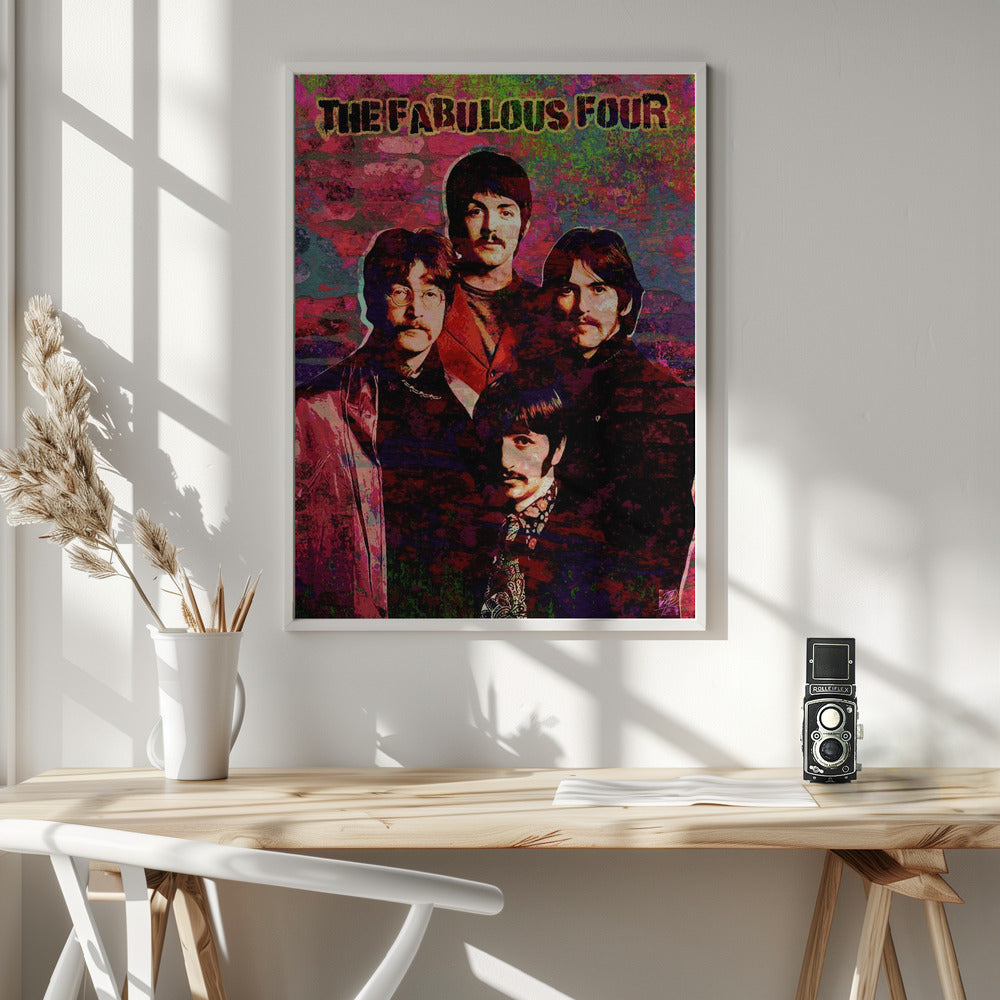 Wall art Fabulous Four 24X36inch Gallery Wrapped (Ready to Hang)