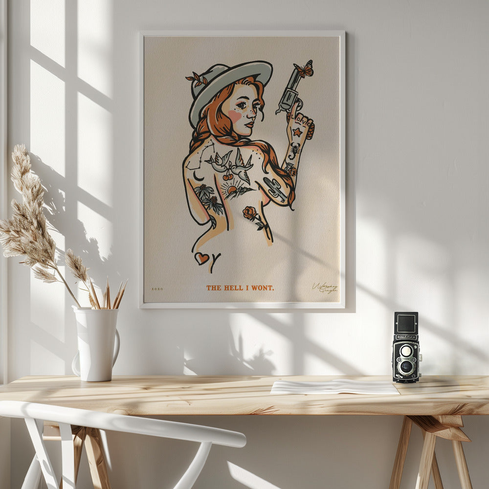  The Hell I Wont Print Wall Artwork In White Floating Frame