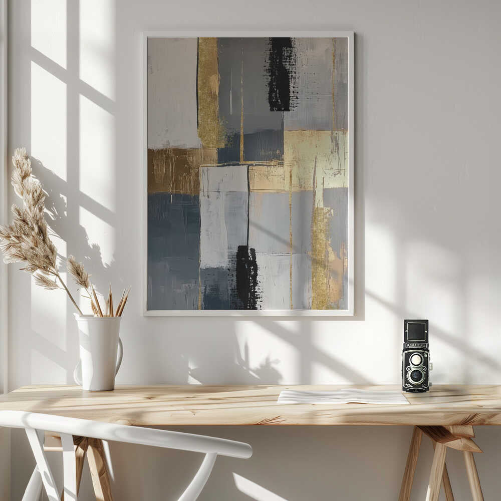 Wall art Golden Greys 3