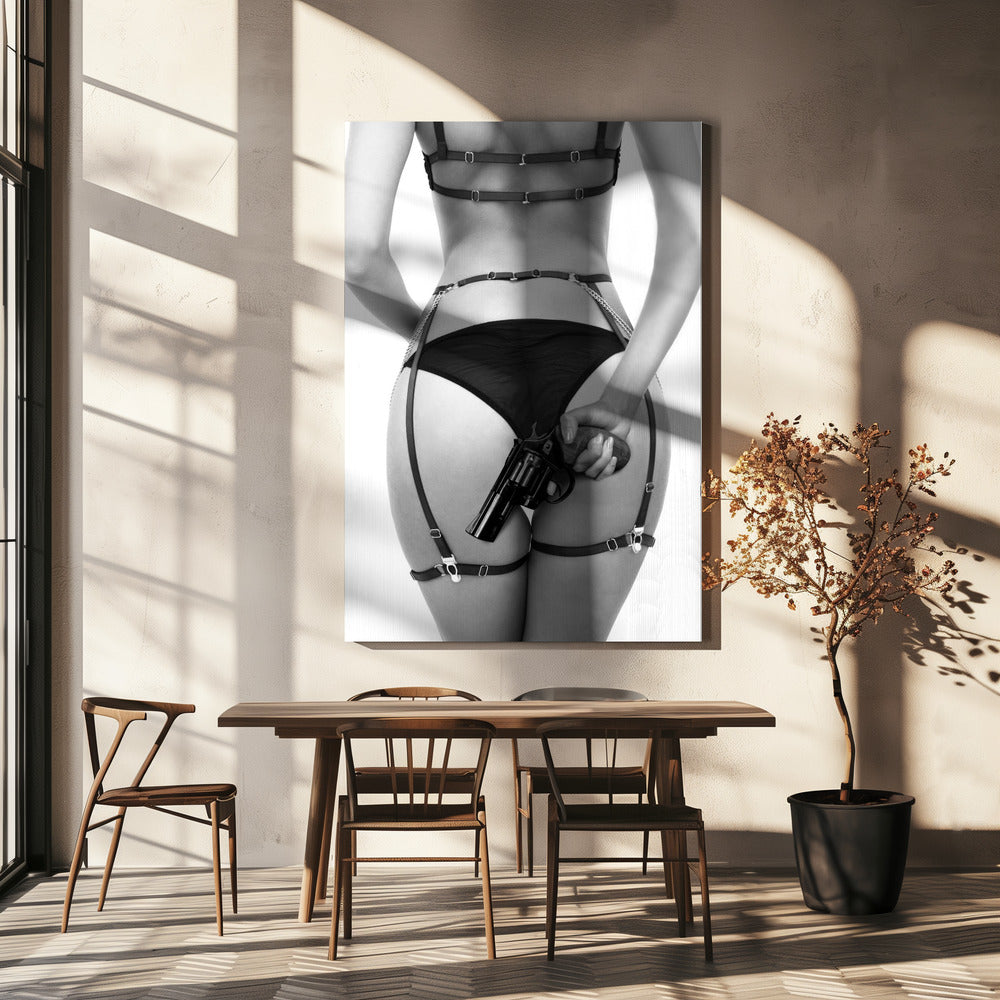  Love's A Loaded Gun Wall Artwork In Black Floating Frame