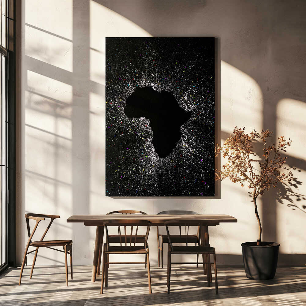 Wall art African eclipse effect