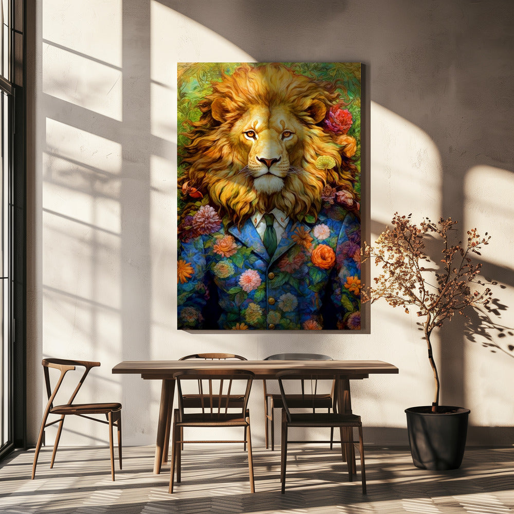 Wall art Lion animal art #lion 24X36inch Gallery Wrapped (Ready to Hang)