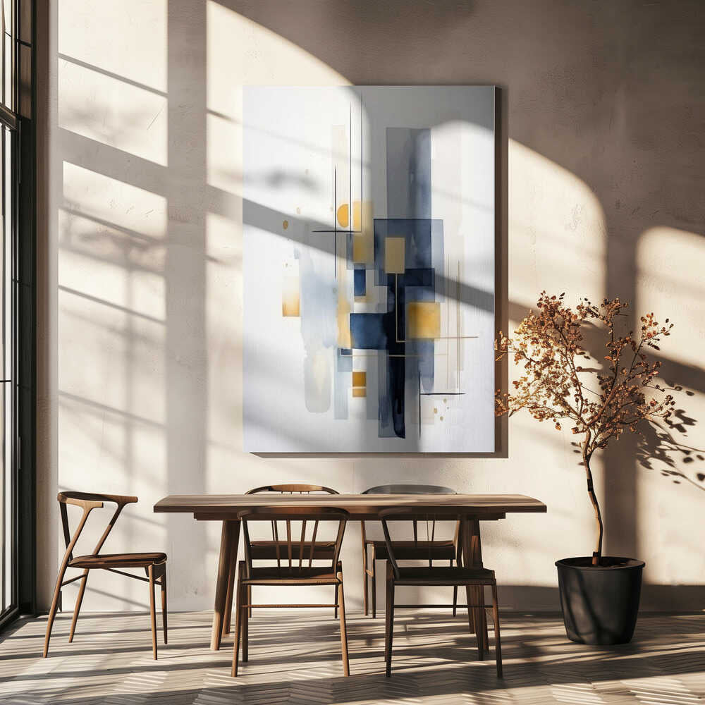 Wall art Blue Geometric 1