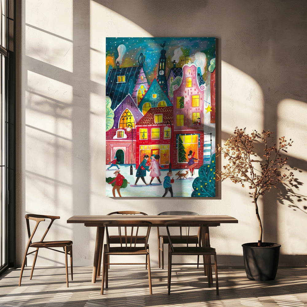 Wall art Christmas in Amsterdam Canvas Print