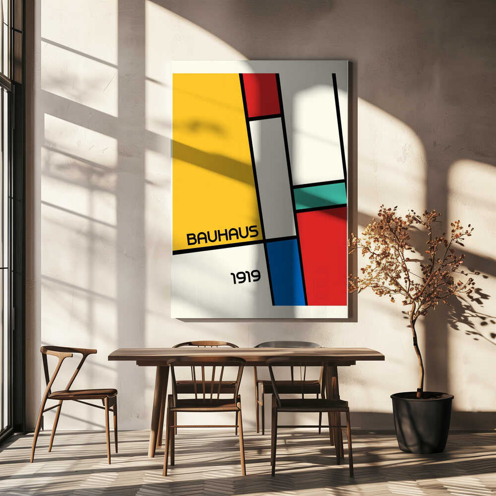 Wall art Bauhaus Geometric Design Retro