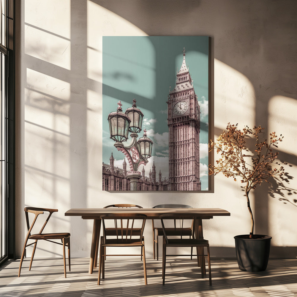 Landscape Photography Canvas Print-wall-art-london-elizabeth-tower-urban-vintage-style-24X36