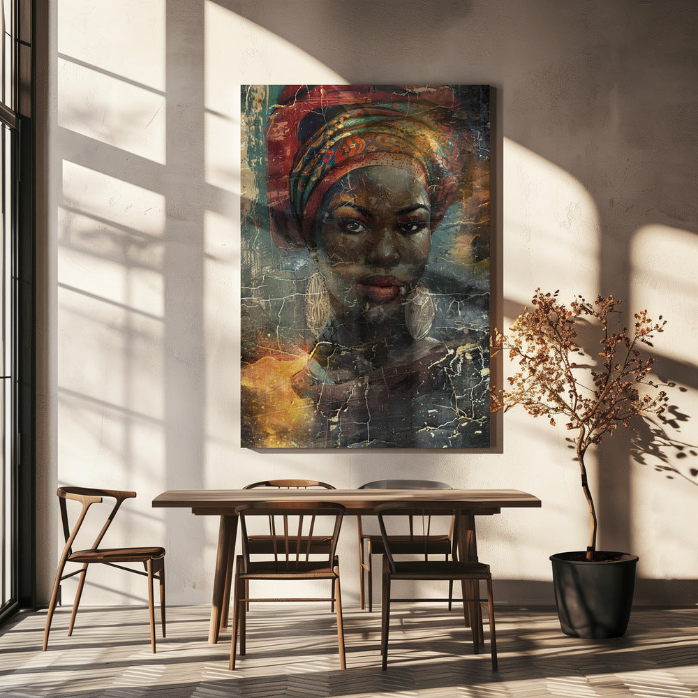 Abstract Art Canvas Print-wall-art-african-art-illustration-wallart-068-36X48