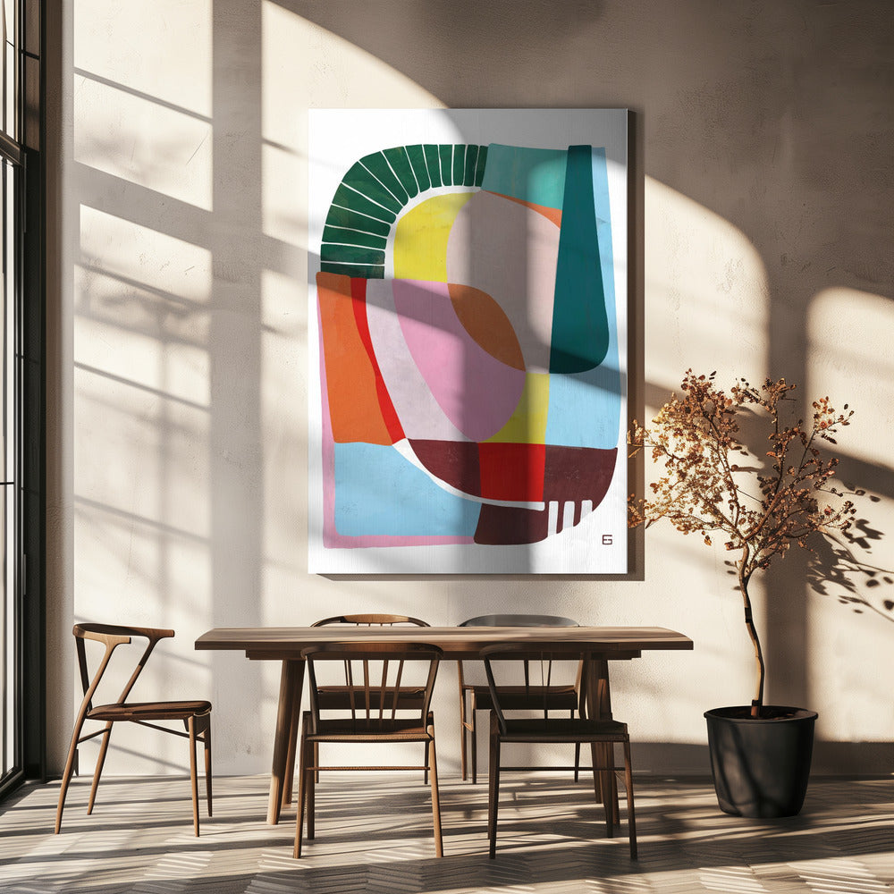 Abstract Art Canvas Print-wall-art-happiness-01-36X48