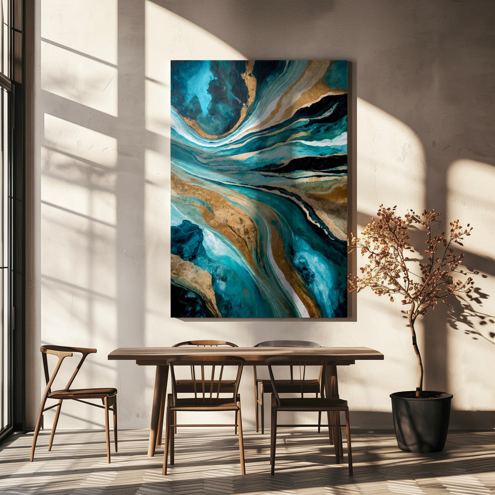 Abstract Art Canvas Print-wall-art-flowing-through-time-24X36