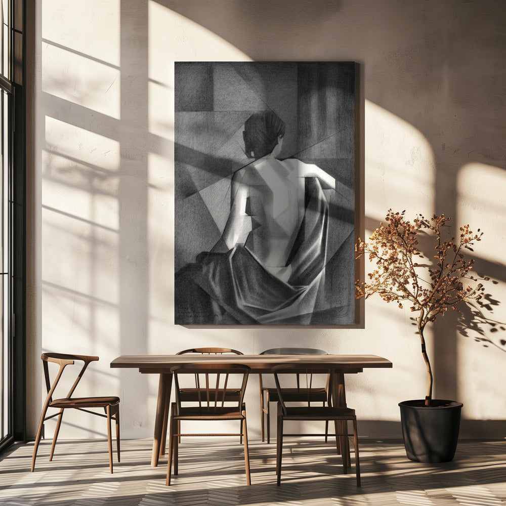 Abstract Art Canvas Print-wall-art-study-after-eugene-durieu-039-s-seated-female-nude-20-08-21-24X36