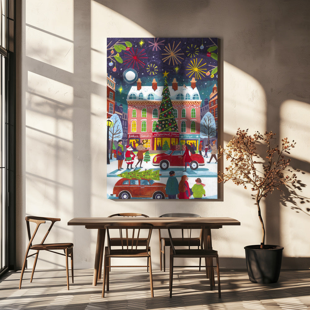 Wall art Christmas in the City Canvas Print