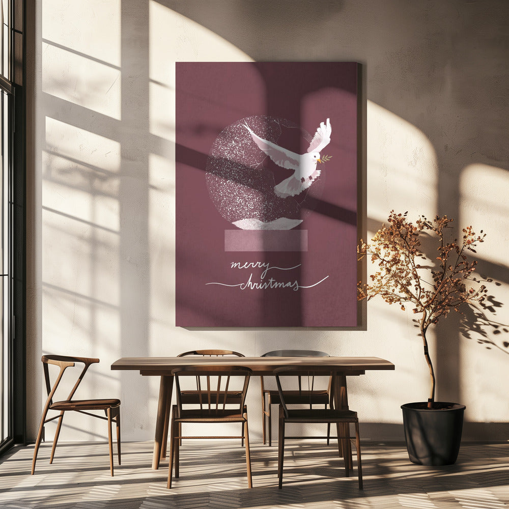 Wall art Snowglobe Dove