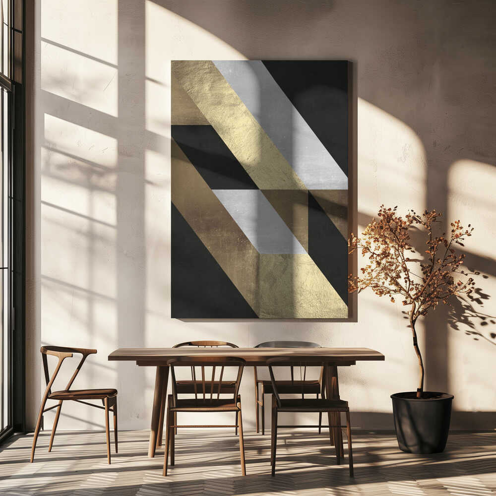 Wall art Geometric Gold Flow