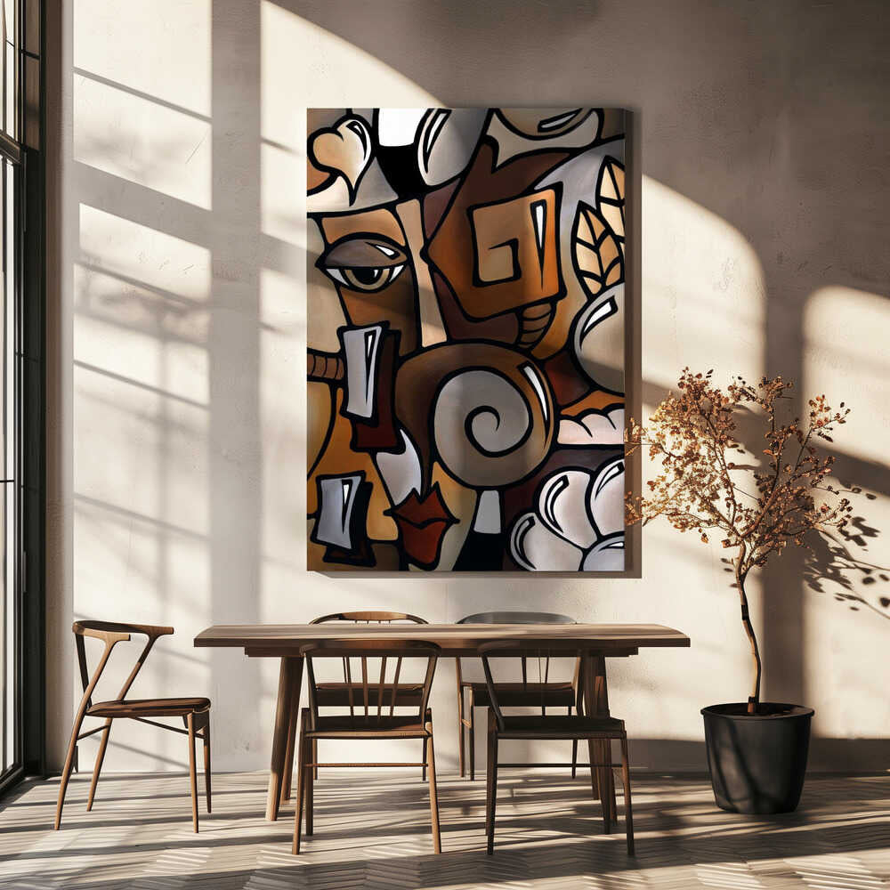 Wall art Dynamic Cubist Harmony