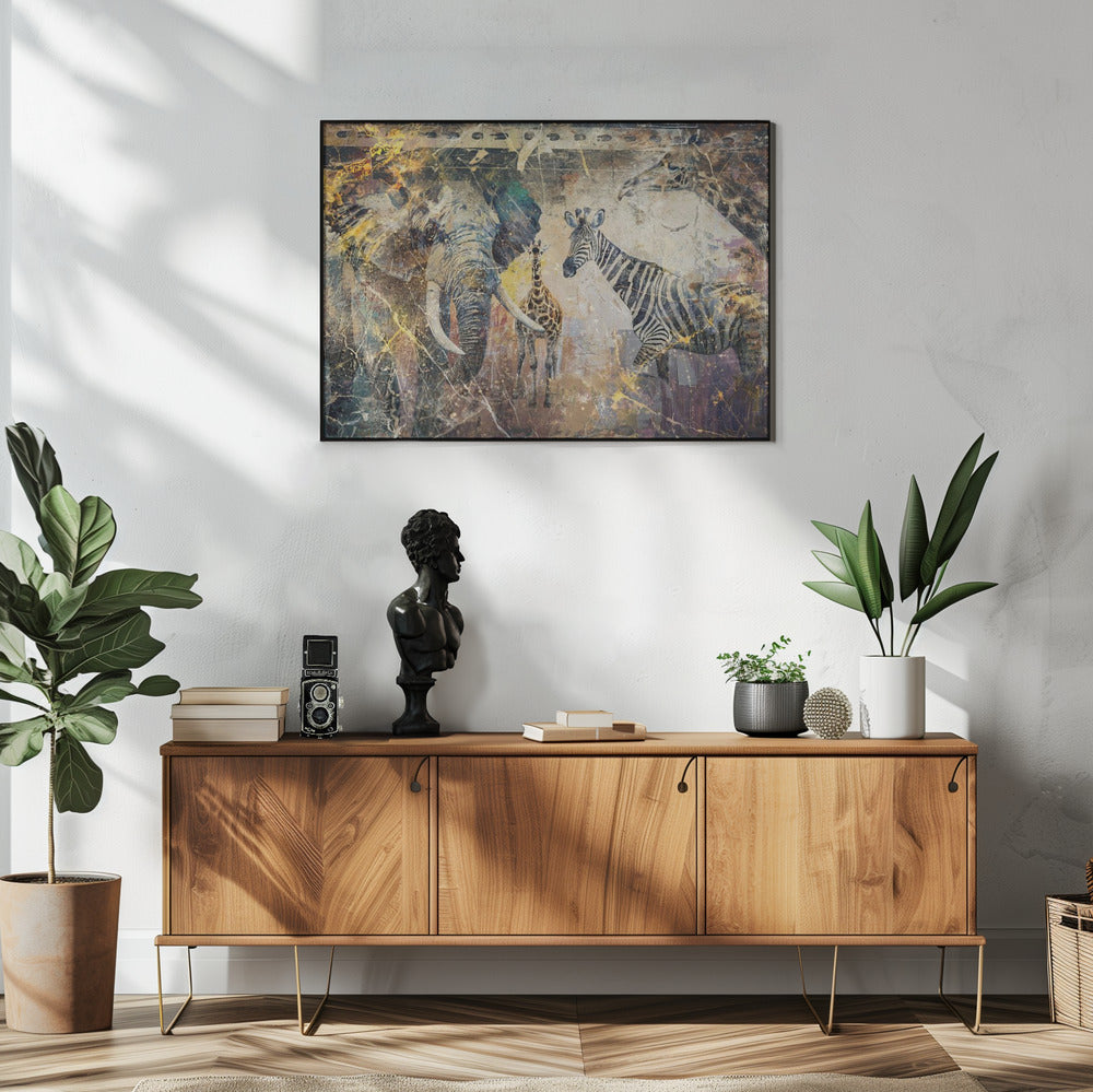 Abstract Art Canvas Print-wall-art-african-art-illustration-wallart-113-48X36