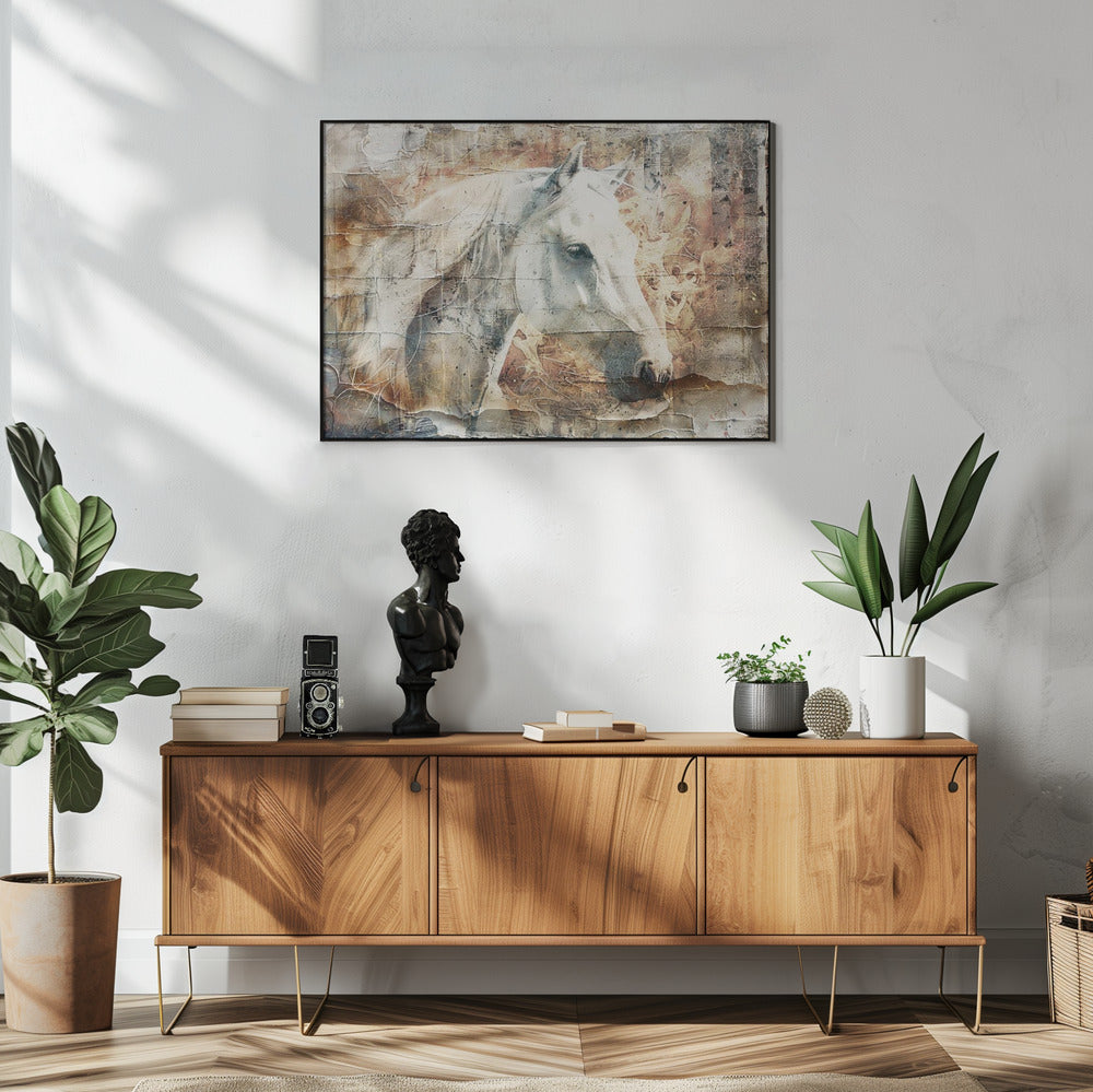 Abstract Art Canvas Print-wall-art-horse-animal-vintage-art-illustration-wallart-06-48X36
