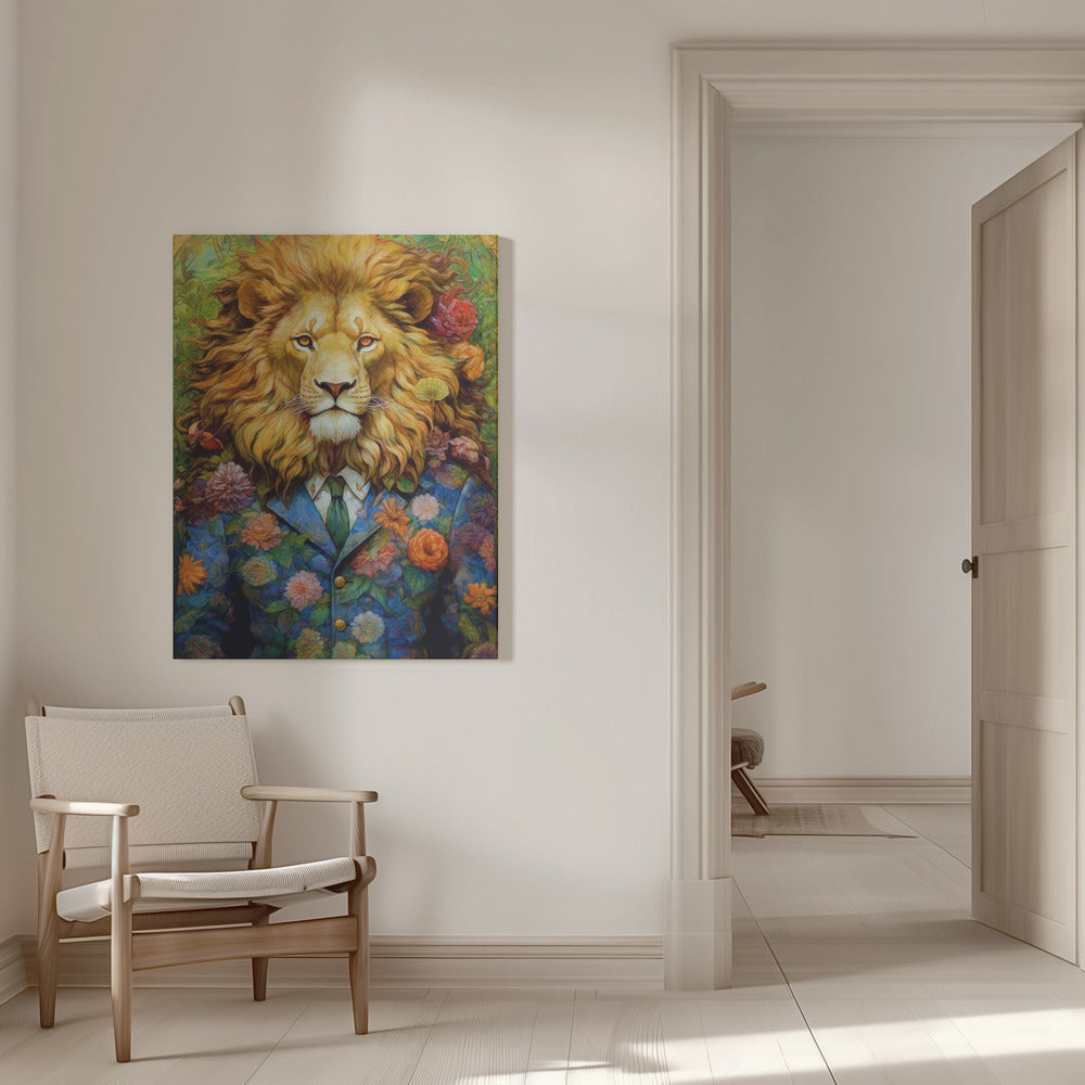 Wall Art Felines Nature-Inspired Canvas Print-wall-art-lion-animal-art-lion-inches