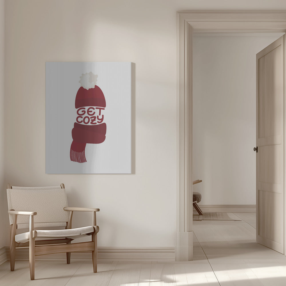 Wall art Get cozy (red)