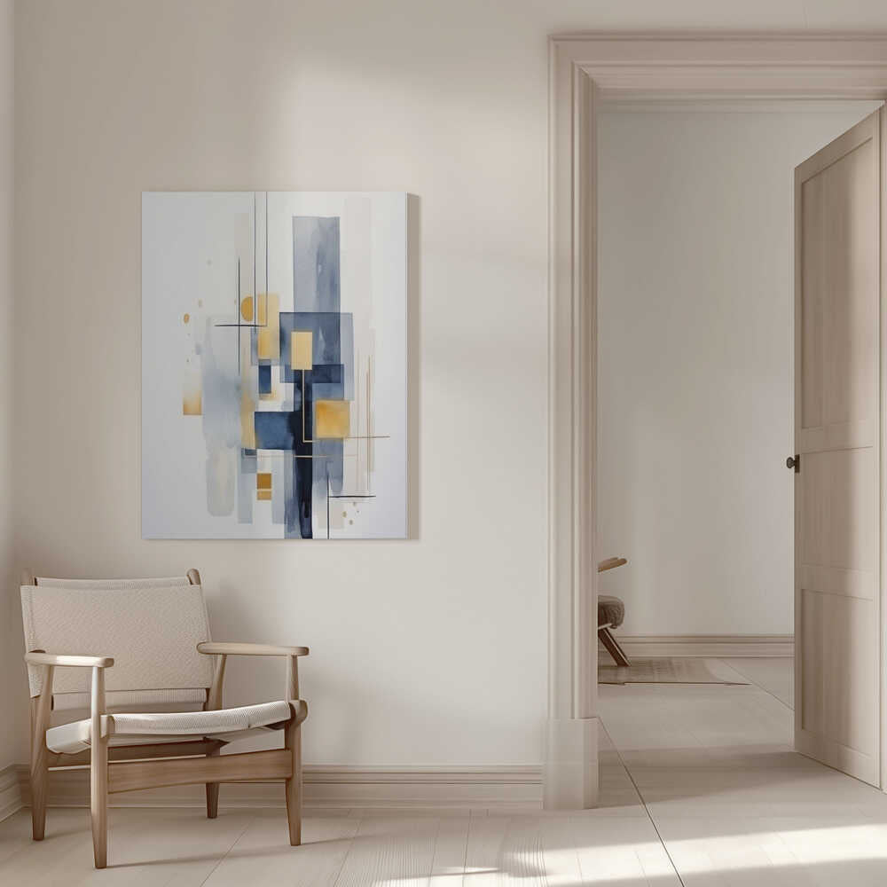 Wall art Blue Geometric 1