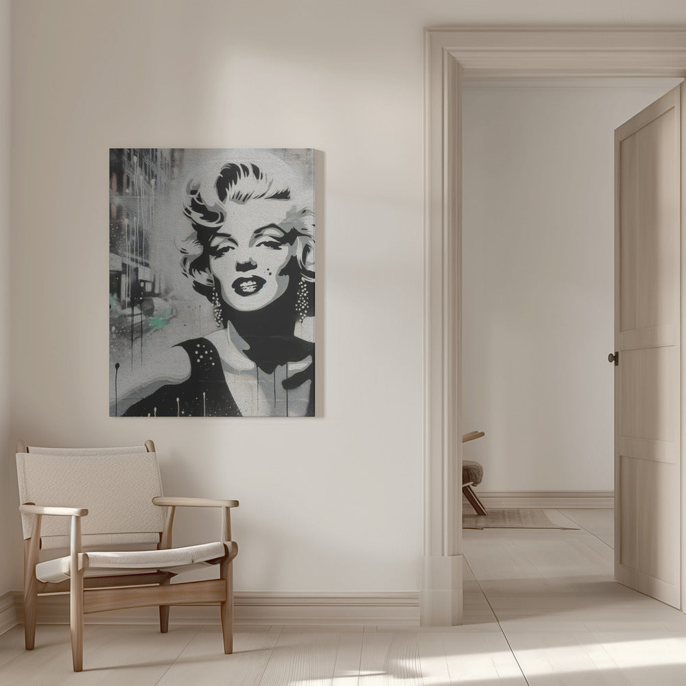 Wall art Marilyn Monroe 36X48inch Gallery Wrapped (Ready to Hang)