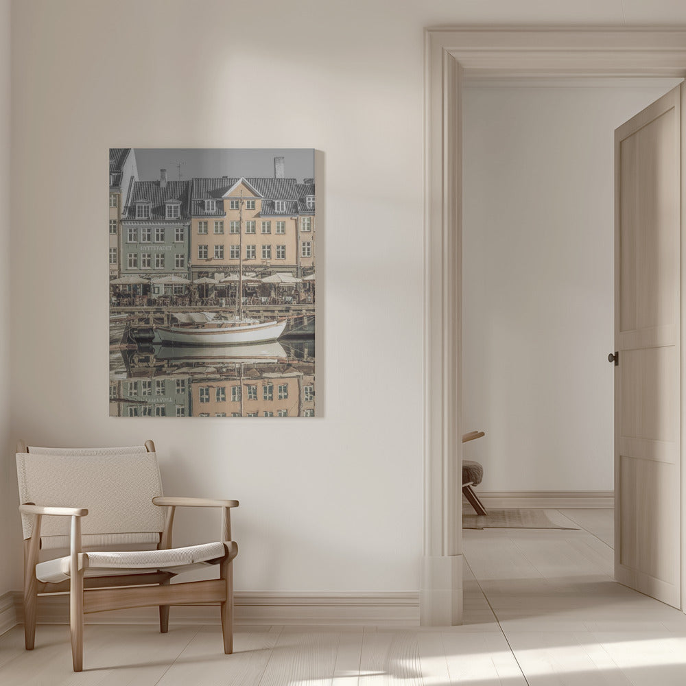 Landscape Photography Canvas Print-wall-art-copenhagen-vintage-quiet-nyhavn-