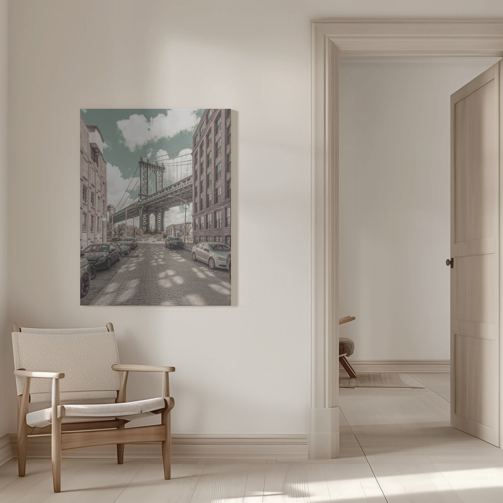 Wall art NEW YORK CITY Manhattan Bridge | urban vintage style