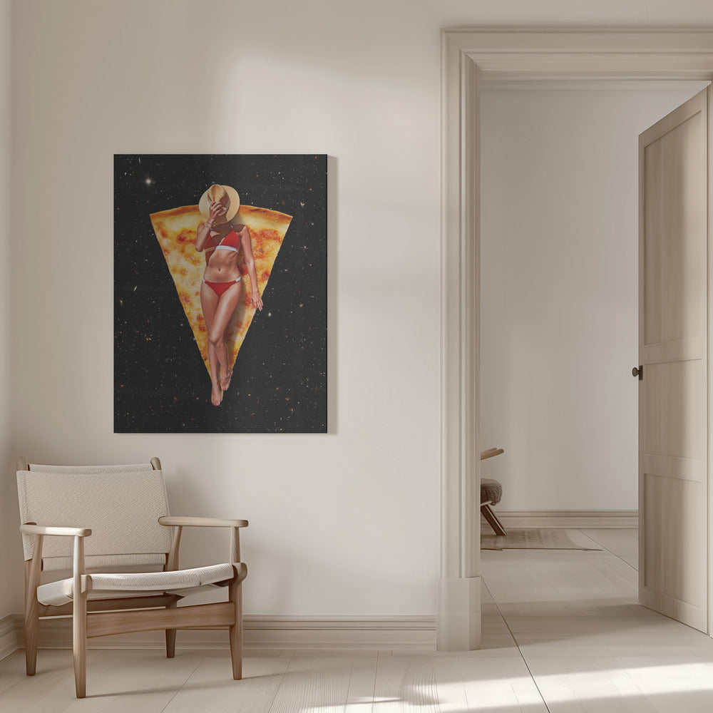 Wall art Pizza Sun Tan 36X48inch Gallery Wrapped (Ready to Hang)