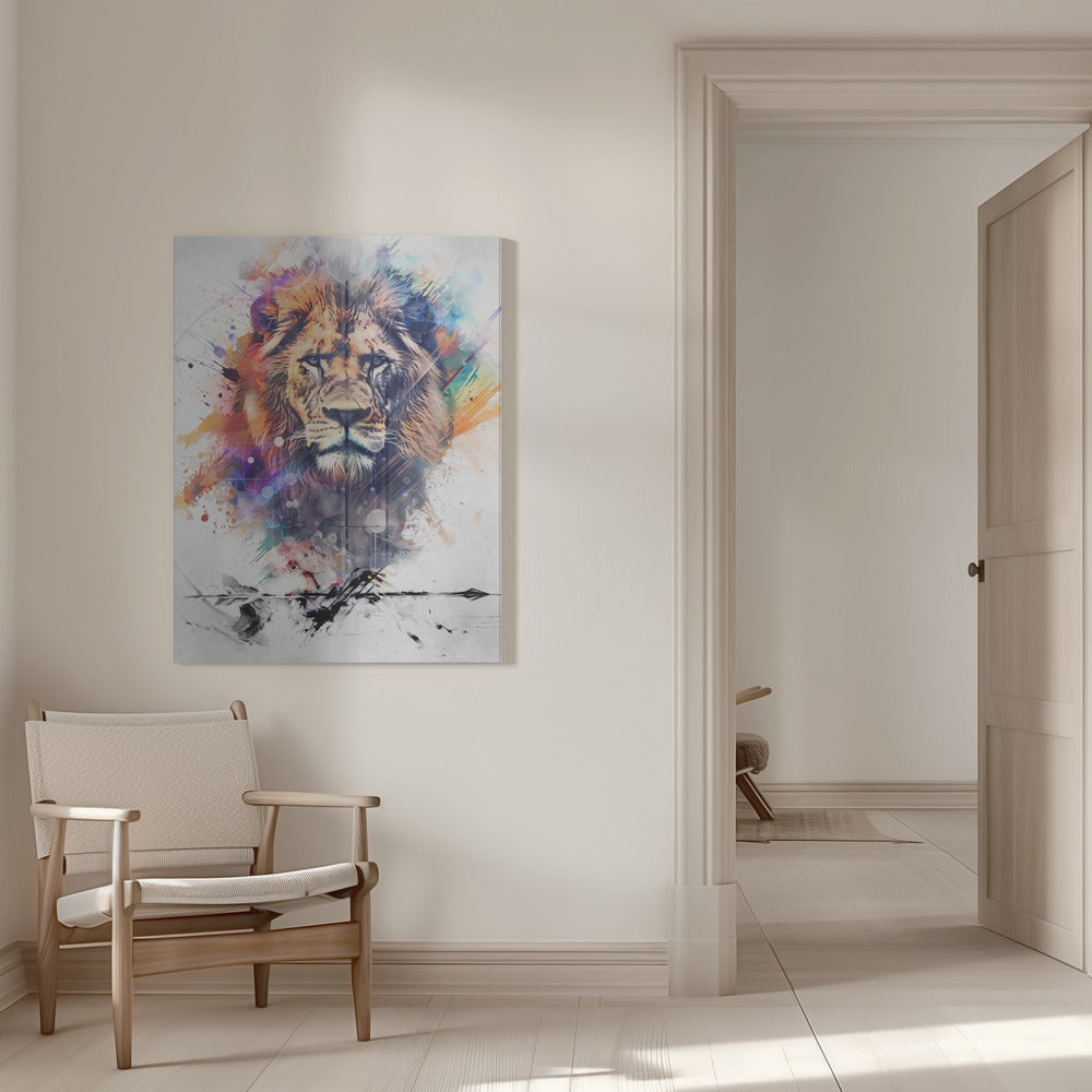 Wall Art Felines Nature-Inspired Canvas Print-wall-art-lion-poster-art-04-inches