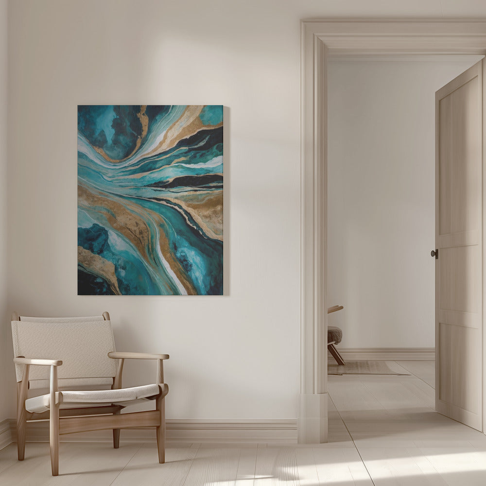 Abstract Art Canvas Print-wall-art-flowing-through-time-