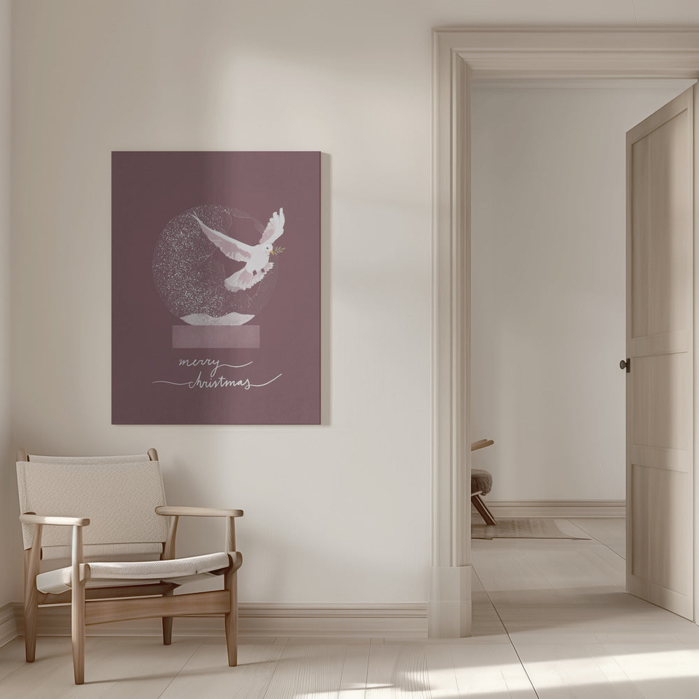 Wall art Snowglobe Dove