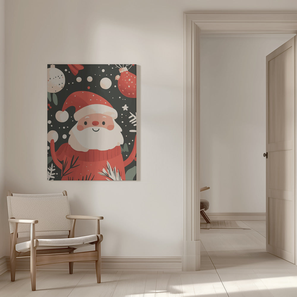 Wall art Happy Santa Canvas Print