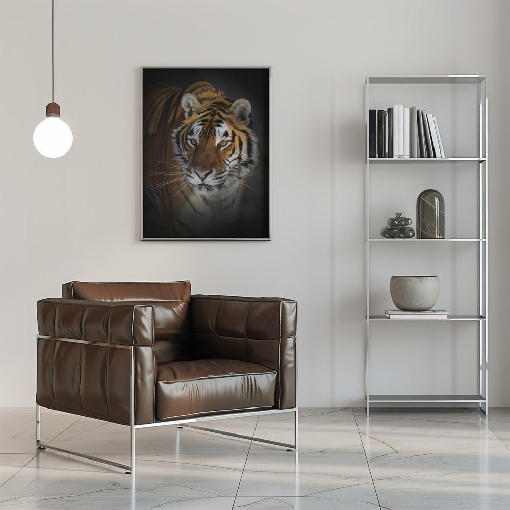 Wall Art Felines Nature-Inspired Canvas Print-wall-art-portrait-of-a-siberian-tiger-inches