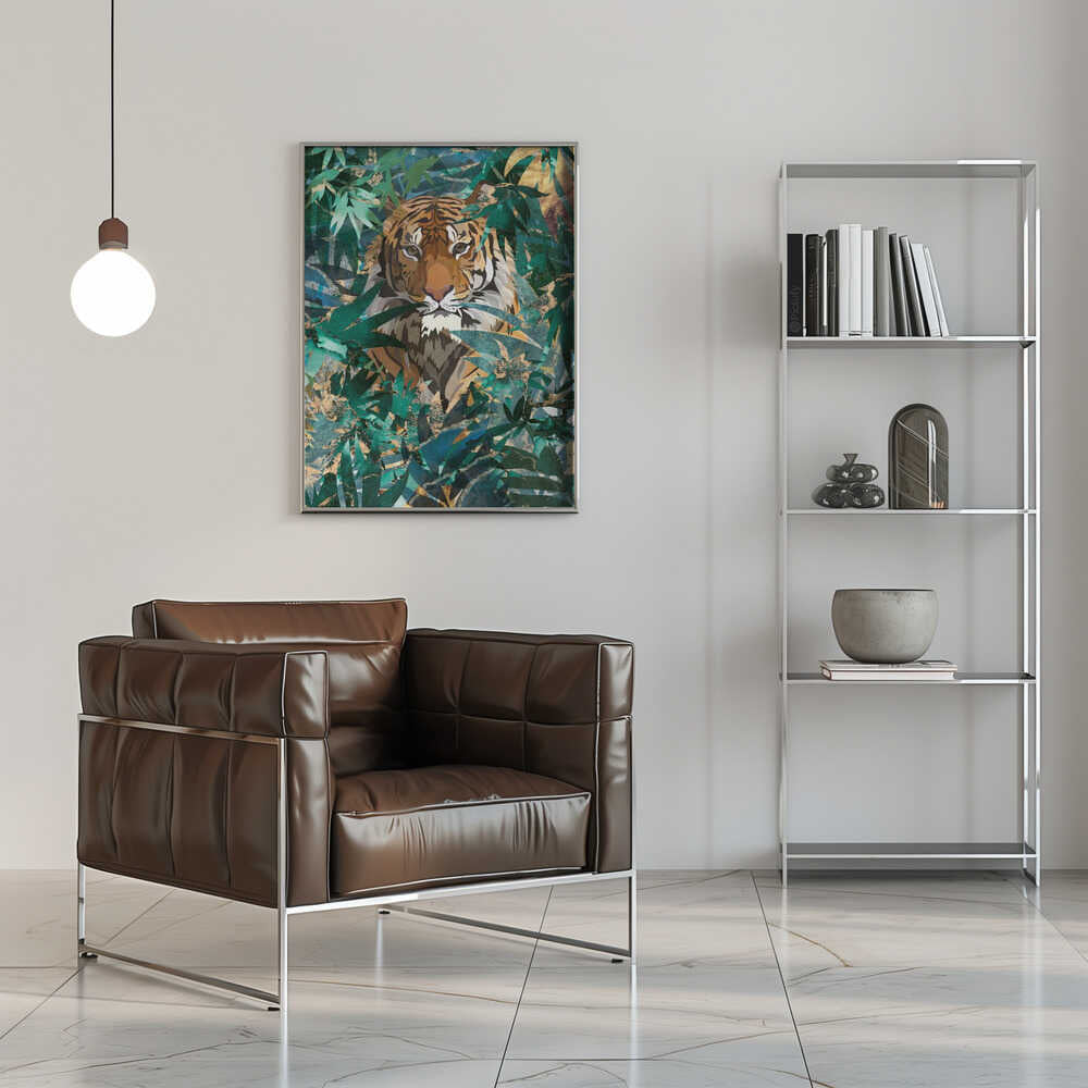 Wall art Tiger in the jungle 2