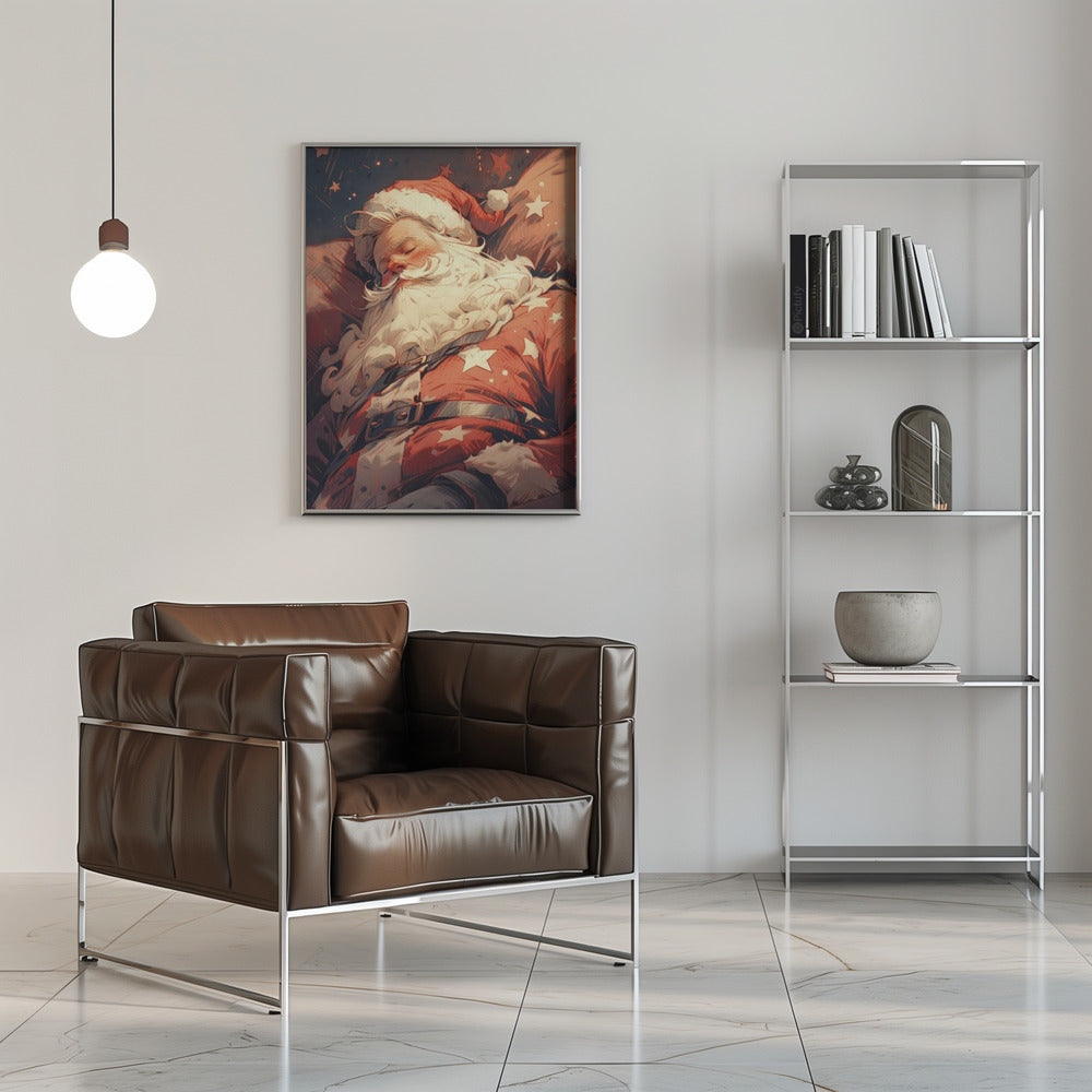 Wall art Sleeping Santa