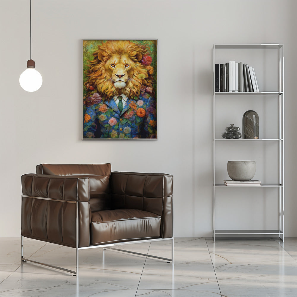 Wall Art Felines Nature-Inspired Canvas Print-wall-art-lion-animal-art-lion-inches