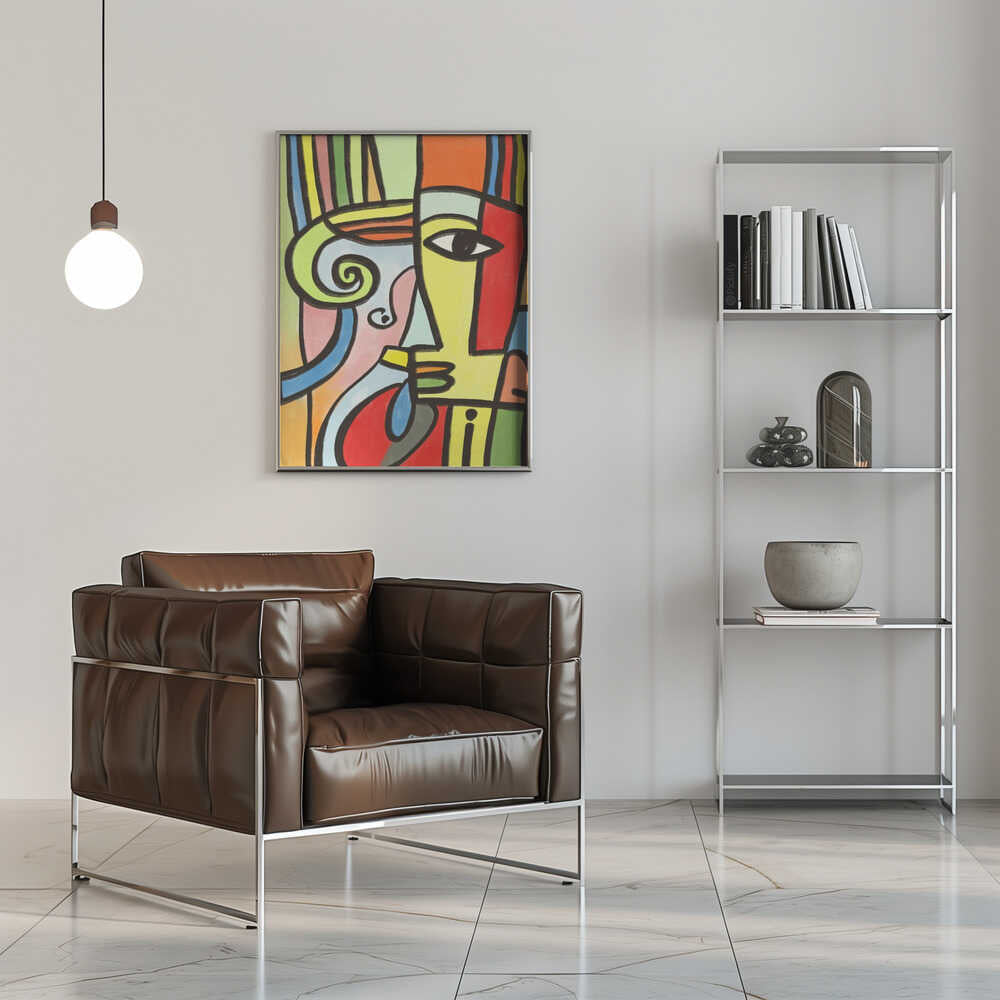 Wall art Colorful Geometric Shapes And Bold Lines