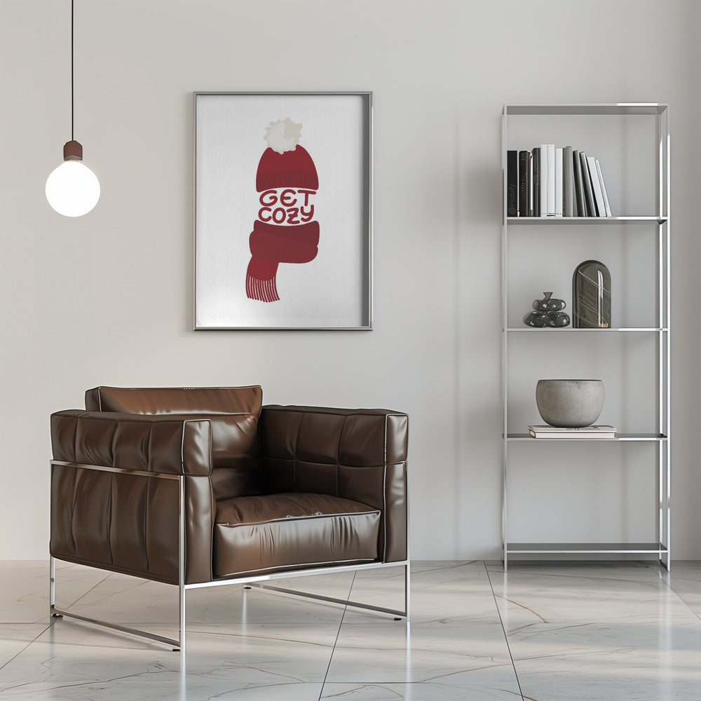 Wall art Get cozy (red)