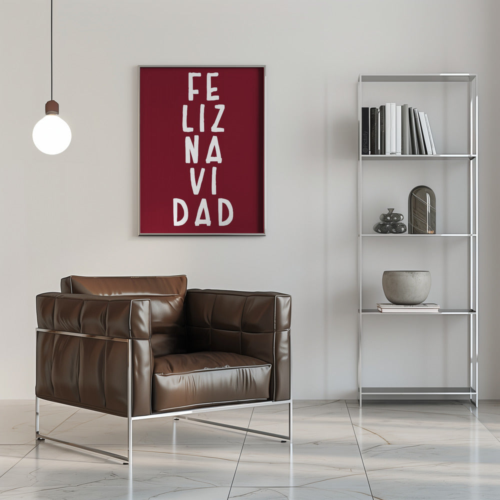 Wall art Simple Feliz Navidad Canvas Print