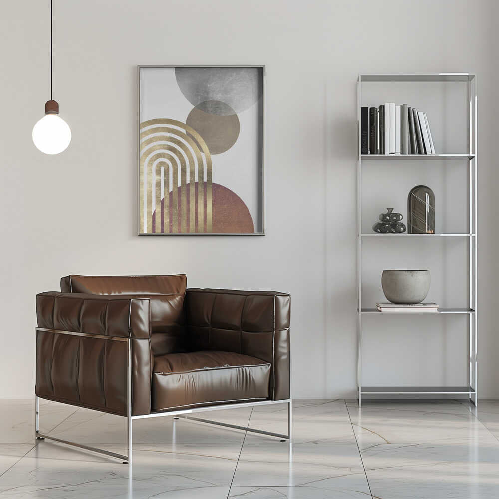 Wall art Composition lines and circles 2