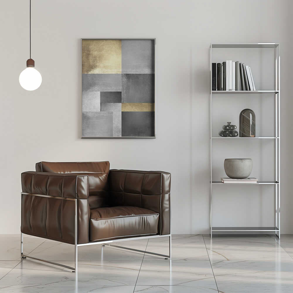 Wall art Gold and silver textures 5