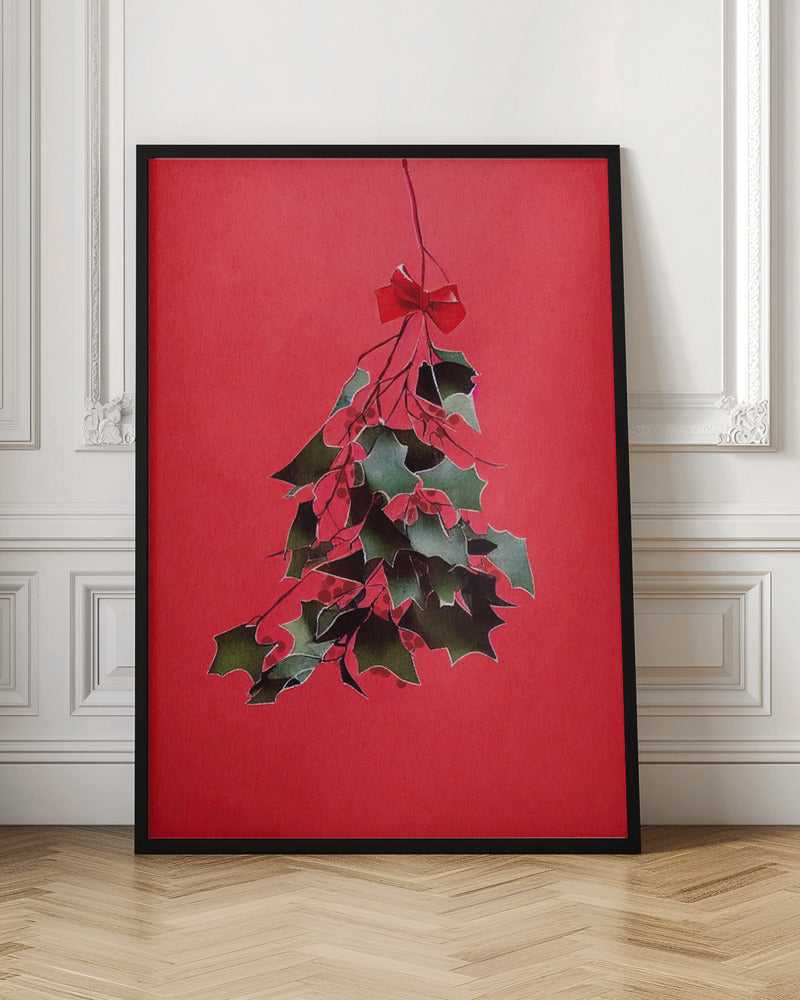 Wall art Mistletoe With Red Bow