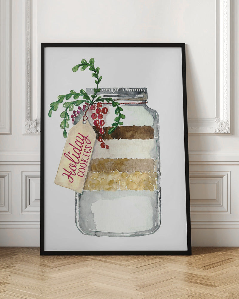 Wall art Holiday cookies in a jar