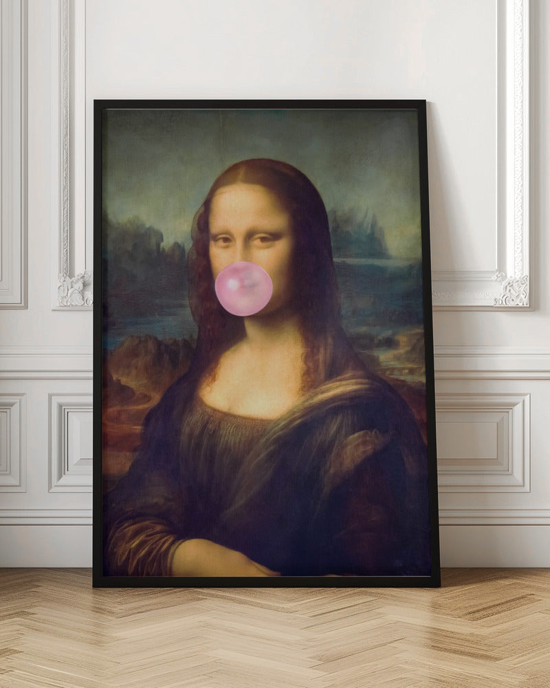 Wall art Mona Lisa Bubble Gum Canvas Print