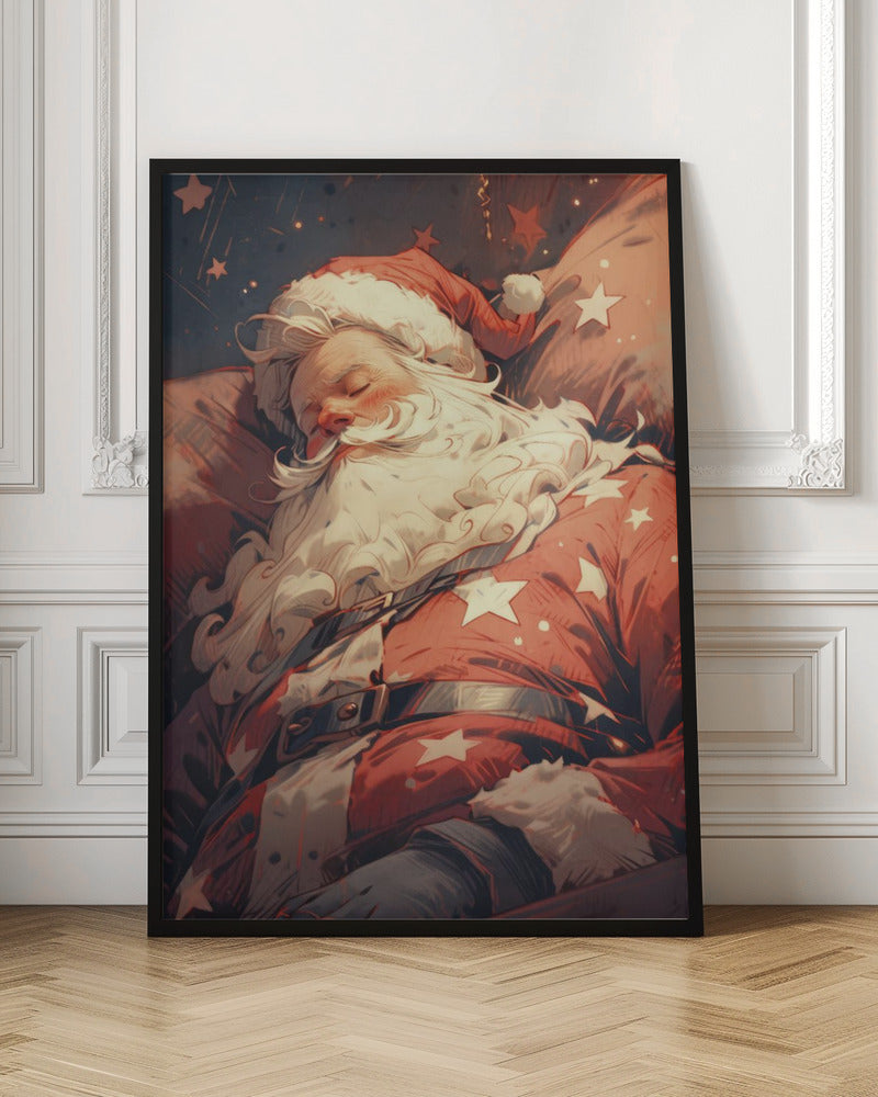 Wall art Sleeping Santa