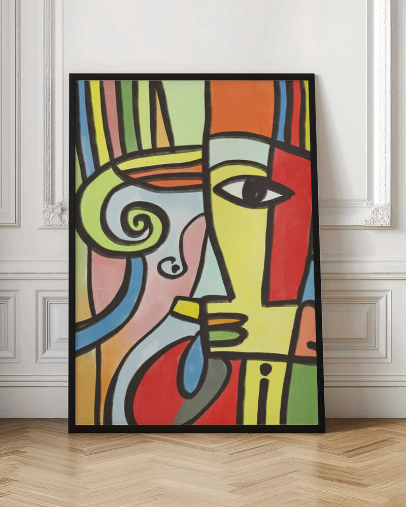 Wall art Colorful Geometric Shapes And Bold Lines