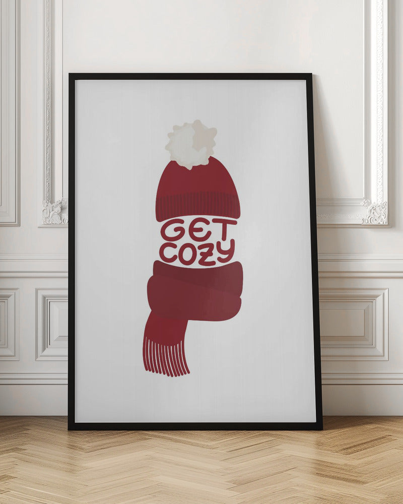 Wall art Get cozy (red)